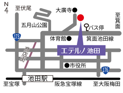 エテルノ池田 アクセスマップ