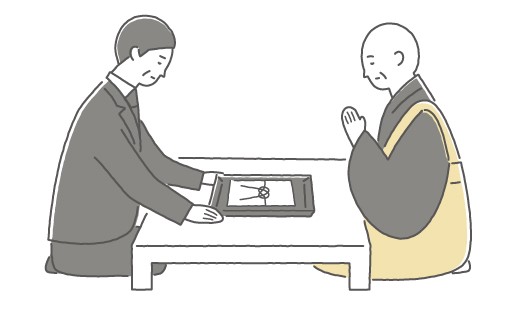 御布施を渡すイメージ